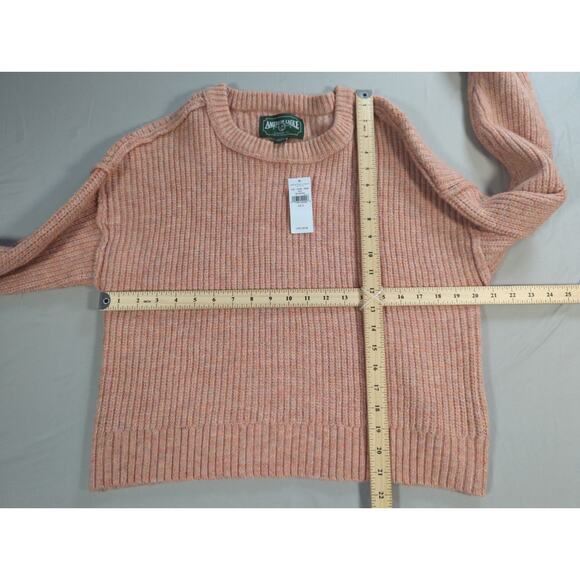 NWT American Eagle Womens Sweater Small Pink Ribbed Knit Long Sleeve Pullover - Picture 6 of 14